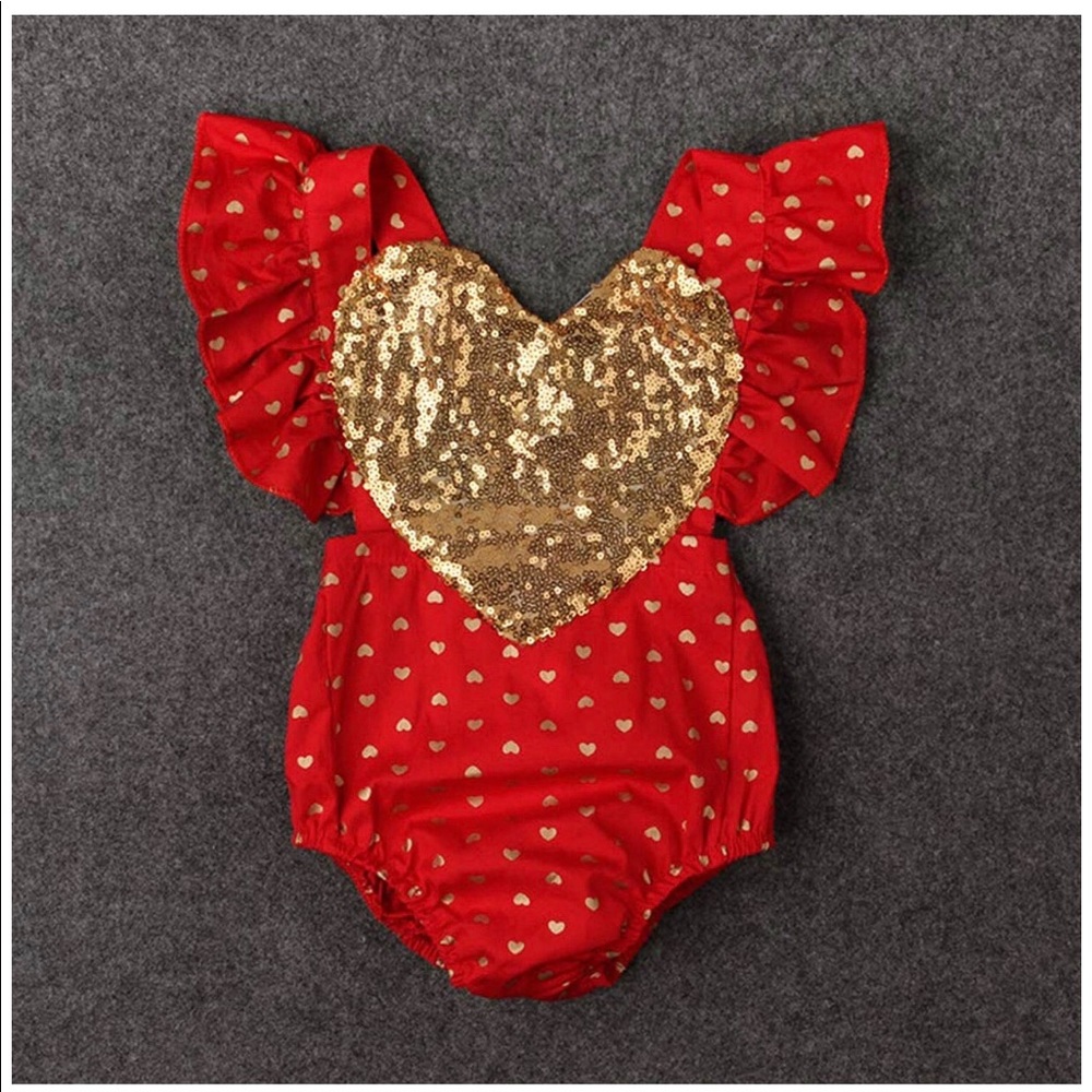 Infant/Toddler Valentines Day Sequin Bodysuit